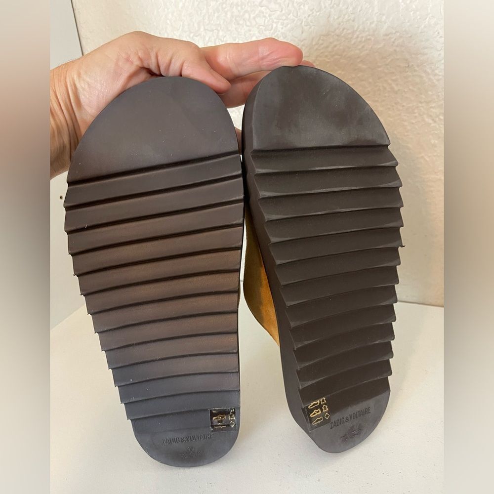 Zadig & Voltaire Alpha Cecilia real suede Sandal in Brown Suede. French 40 - Picture 7 of 15